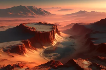 Mars mit Wasser